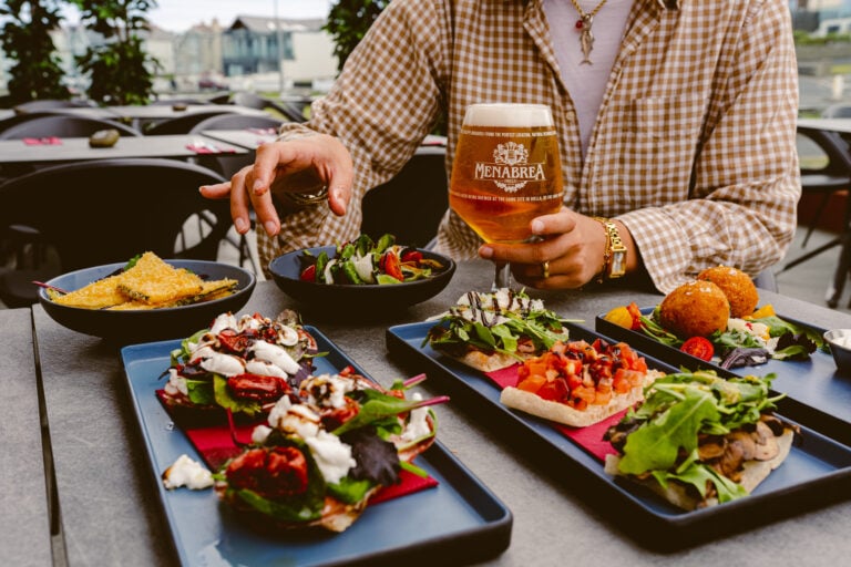 Outdoor dining at Amici Portstewart's seasonal Terrazza