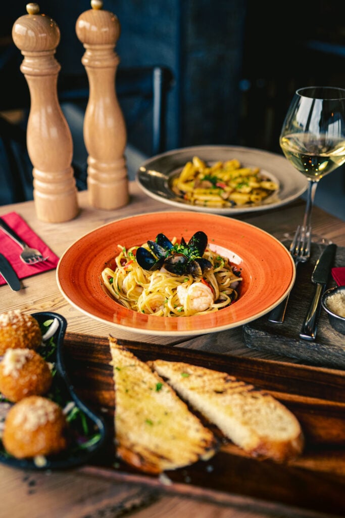 Fresh pasta and Italian dishes at Amici Portstewart